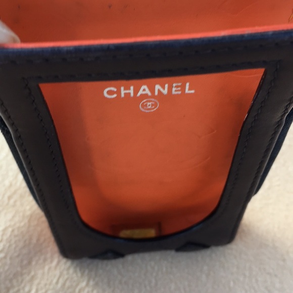 Authentic Chanel Brown Leather Quilted Cambon iPod Phone Case - Picture 11 of 14